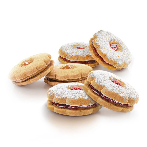 A selection of jelly cookies.