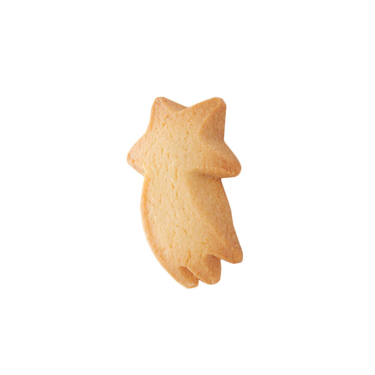 A buttery cookie with a shooting star. 